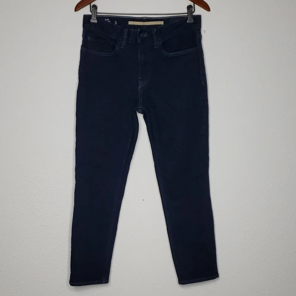 Banana Republic Cotton Lyocell Dark Wash Slim Fit Blue Jeans Size 31x30 Casual
